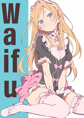 Anime Maid Girl Illustration