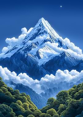 Snowy Mountain Peak