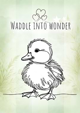 Little Duckling Line Art