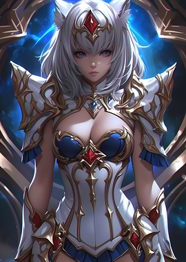 White-Haired Anime Warrior