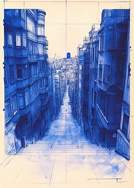 Blue Cityscape
