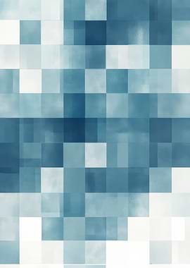 Abstract Blue Mosaic