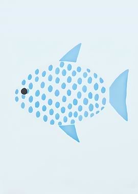 Blue Fish Nursery Minimalist