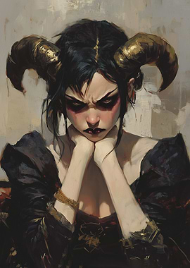 Brooding Demon Princess