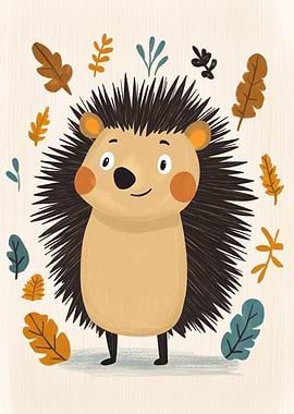 Cute Hedgehog Illustration