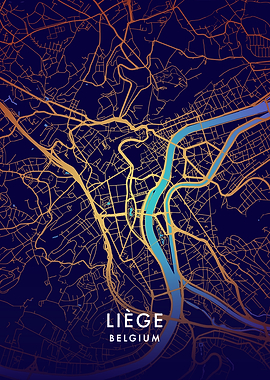 Liege City Map