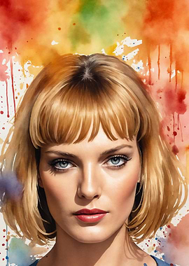 Vibrant Mia: Pulp Fiction Reimagined