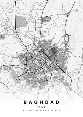 Baghdad Iraq City Map