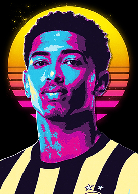 Jude Bellingham Retro Football Player