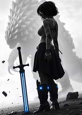 Female Warrior with Sword