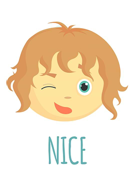 Winking Cartoon Face