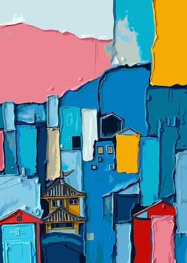 Abstract Cityscape Painting