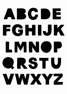 Bold Alphabet Print