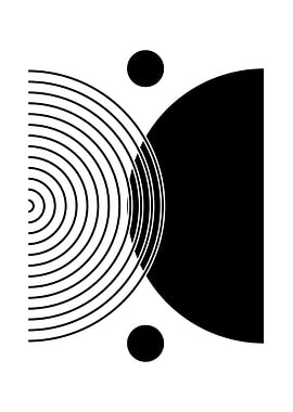 Abstract Black and White Art