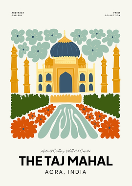 Taj Mahal Abstract Art Print