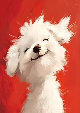 Smiling White Dog
