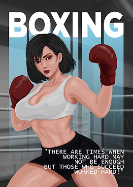 Female Boxer Illustration