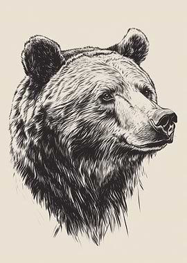 Bear Portrait Illustration