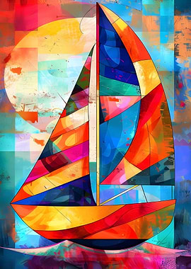 Abstract Sailboat