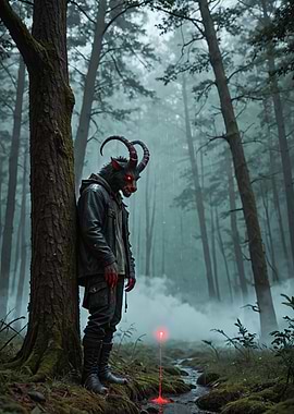 Demon alone in the Woods