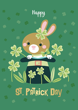 Happy St. Patrick's Day Bunny