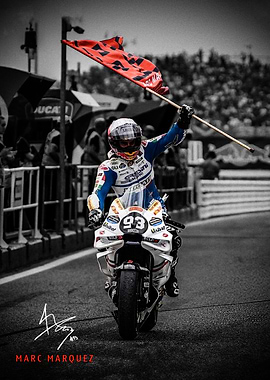 Marc Marquez Motorcycle Victory