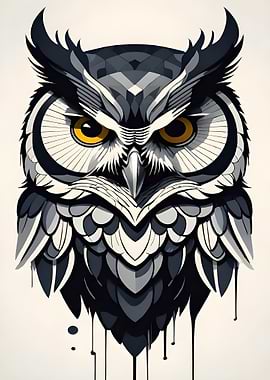 Geometric Owl Illustration