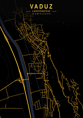 Vaduz Golden City Map