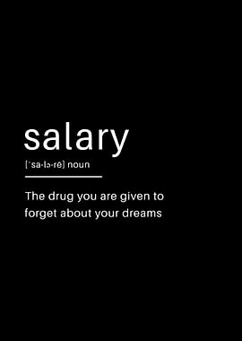 Salary Definition Motivational Poster