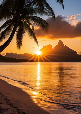 Tropical Sunset Beach