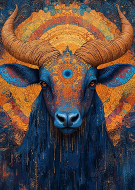 Blue Bull with Third Eye