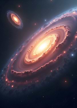 Intergalactic Collision of Two Galaxies 2