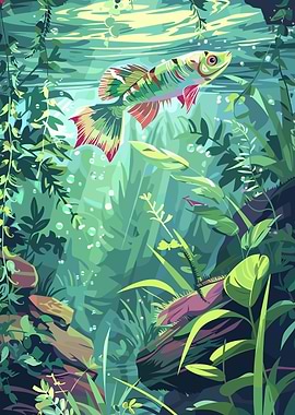 Tropical Fish in Lush Waters