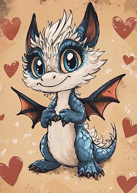Cute Blue Dragon