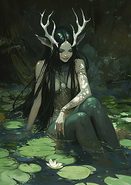 Fotina, Forest Nymph with Antlers