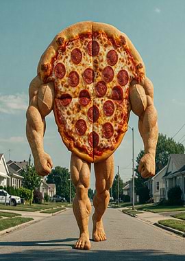 Pizza Man Walking