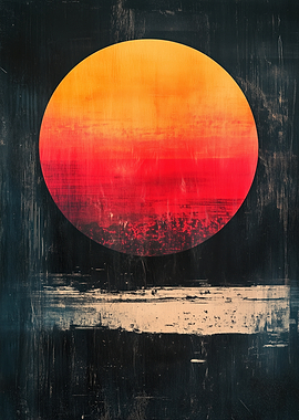 Red and Orange Circle Art