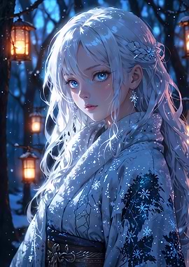 Anime Girl in Winter