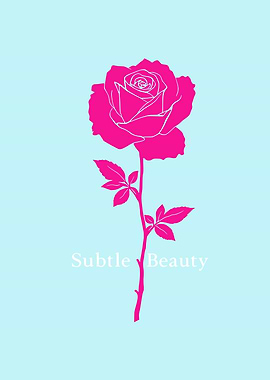 Subtle Beauty – Modern Rose Pop Art