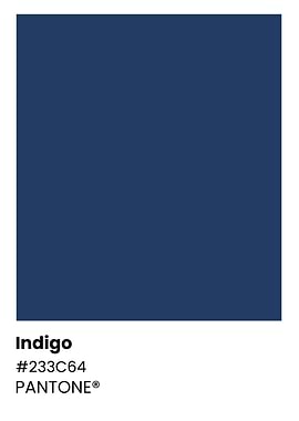 Pantone Indigo Color Swatch