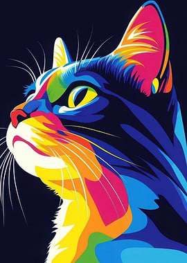 Pop Art Cat Portrait