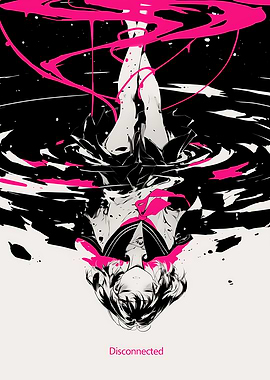 Anime Girl in Pink Ink