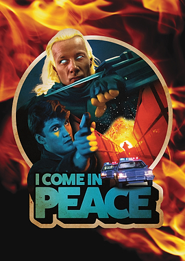 I Come in Peace (retro horror sci-fi) Movie Poster
