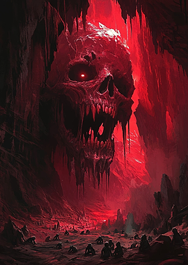 Giant Skull in Red Cave