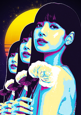 Lisa Blackpink Retro Pop Art Portrait