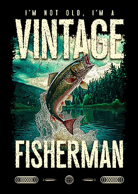 Vintage Trout Fisherman