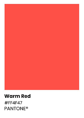 Pantone Warm Red Color Chart