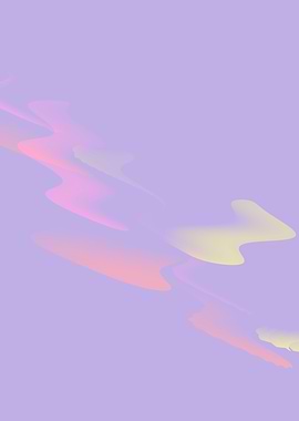 Abstract Pastel Swirls Purple, Yellow and Pink