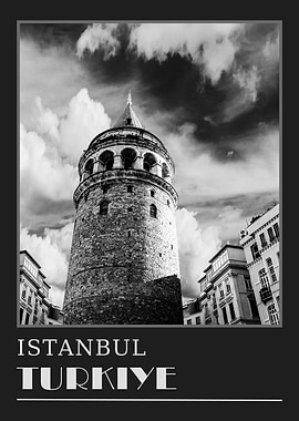 Galata Tower Istanbul Photo Travel Poster
