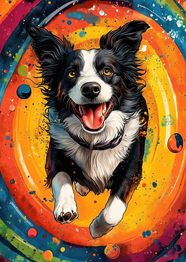 Border Collie in Space